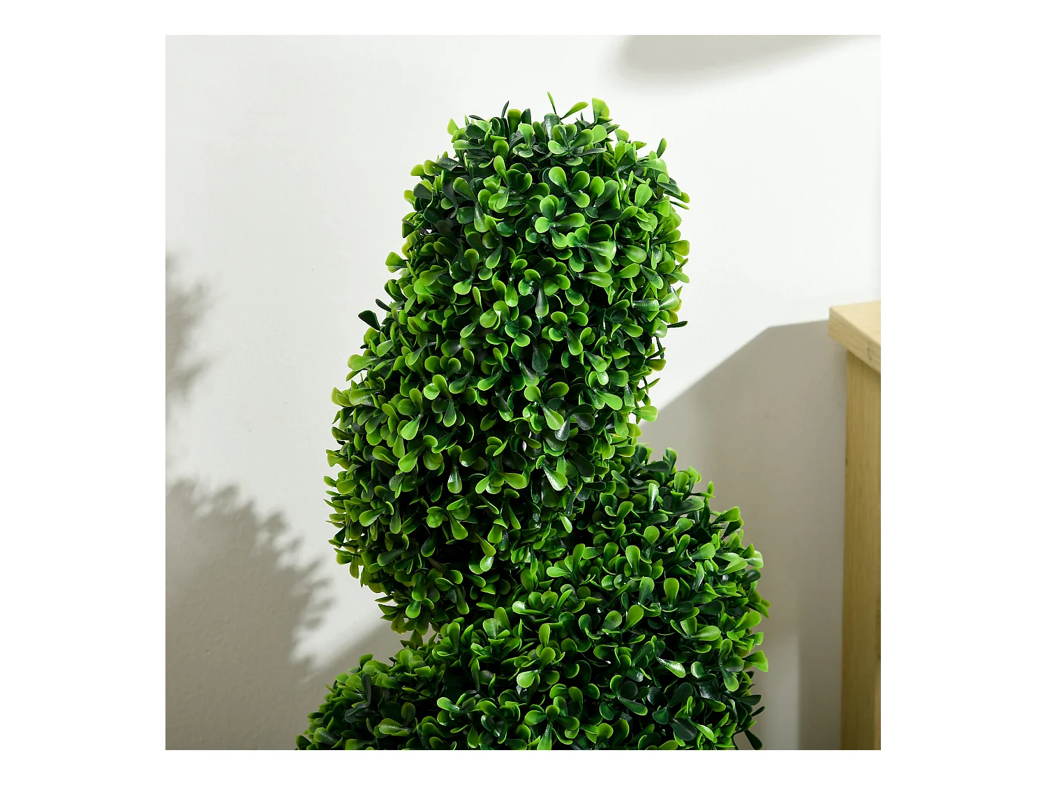 Plantes artificielles 2 pièces, buis UV résistant, en pot, pour intérieur et extérieur, 90 cm (30x30x90 cm)