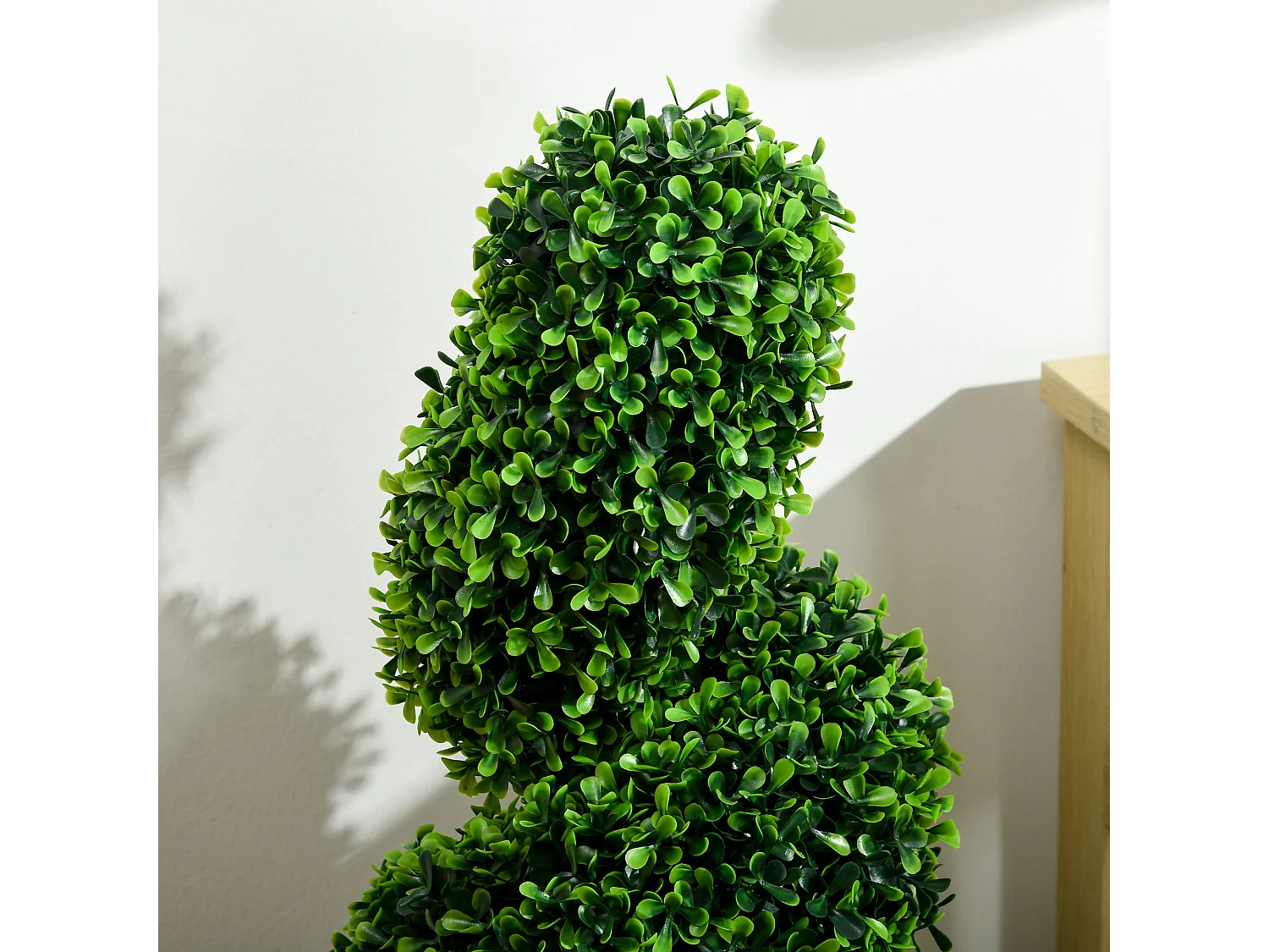 Plantes artificielles 2 pièces, buis UV résistant, en pot, pour intérieur et extérieur, 90 cm (30x30x90 cm)