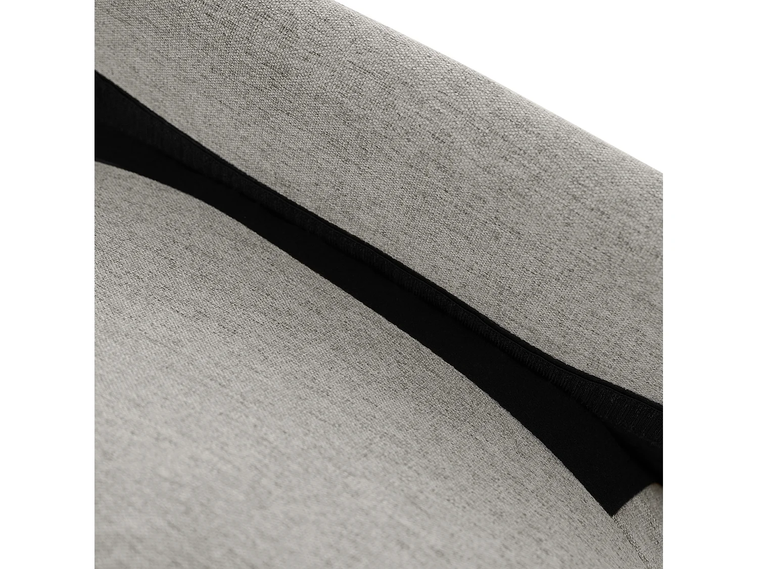 Modulaire hoekbank met chaise longue – 3-zits, ademende katoen-linnen stof, kunststof poten, modulair design, grijs (166x118x77 cm)