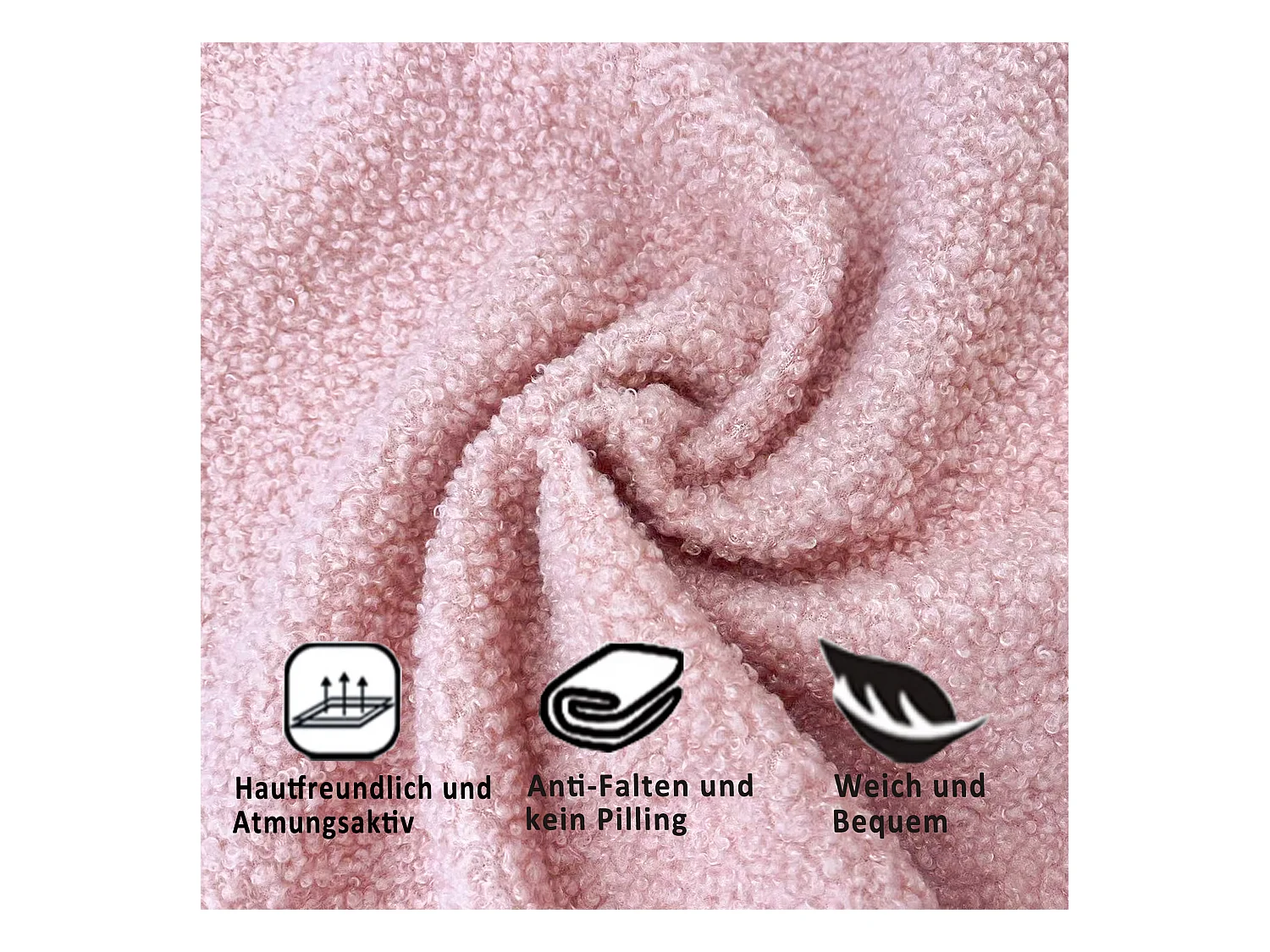 Pouf avec rangement, canapé-housse Teddy, 120x40 cm, tissu flanelle, rose (120x40x40 cm)