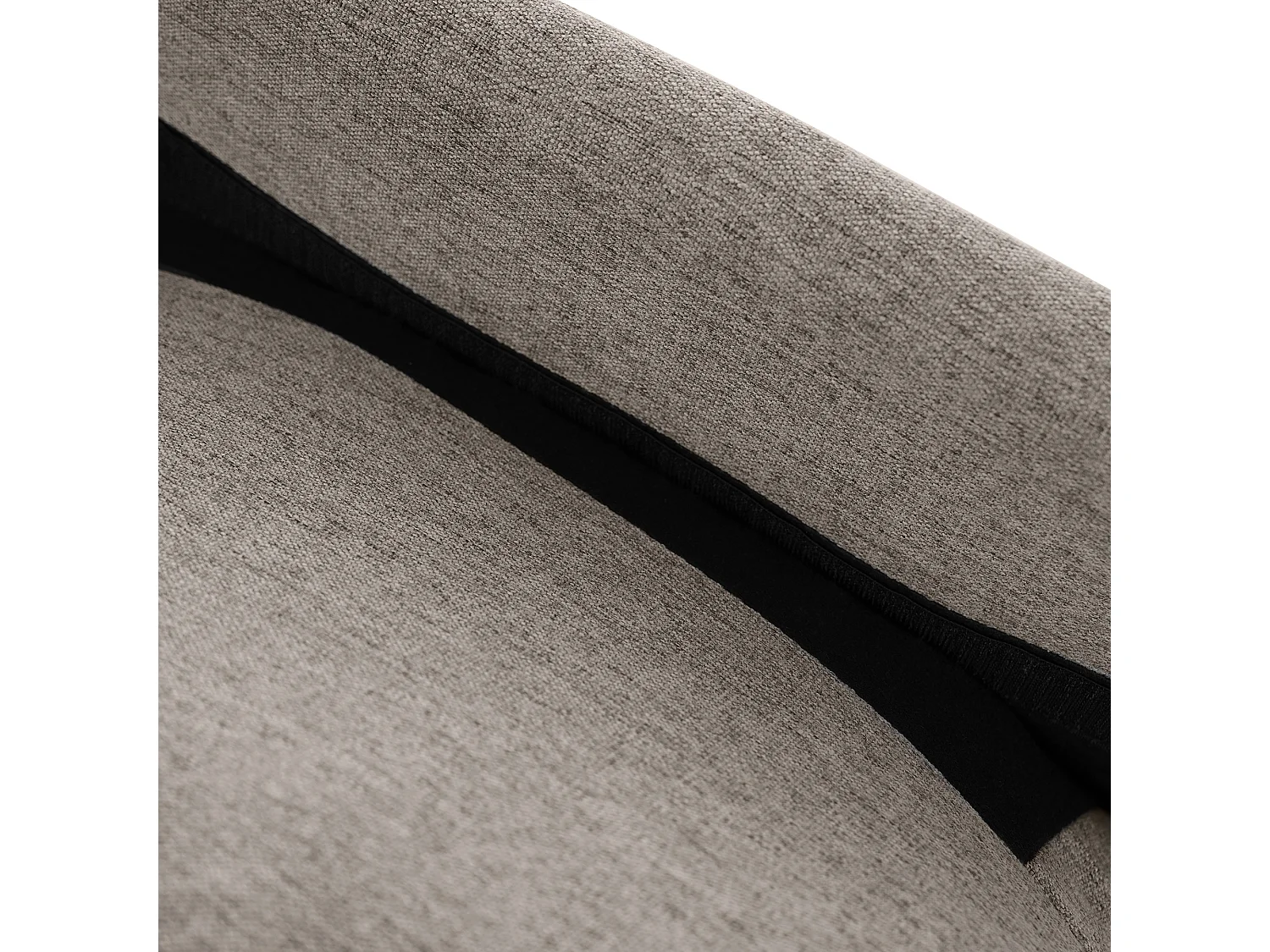 Modulaire hoekbank met chaise longue – 3-zits, ademende katoen-linnen stof, kunststof poten, antiekgrijs (166x118x77 cm)