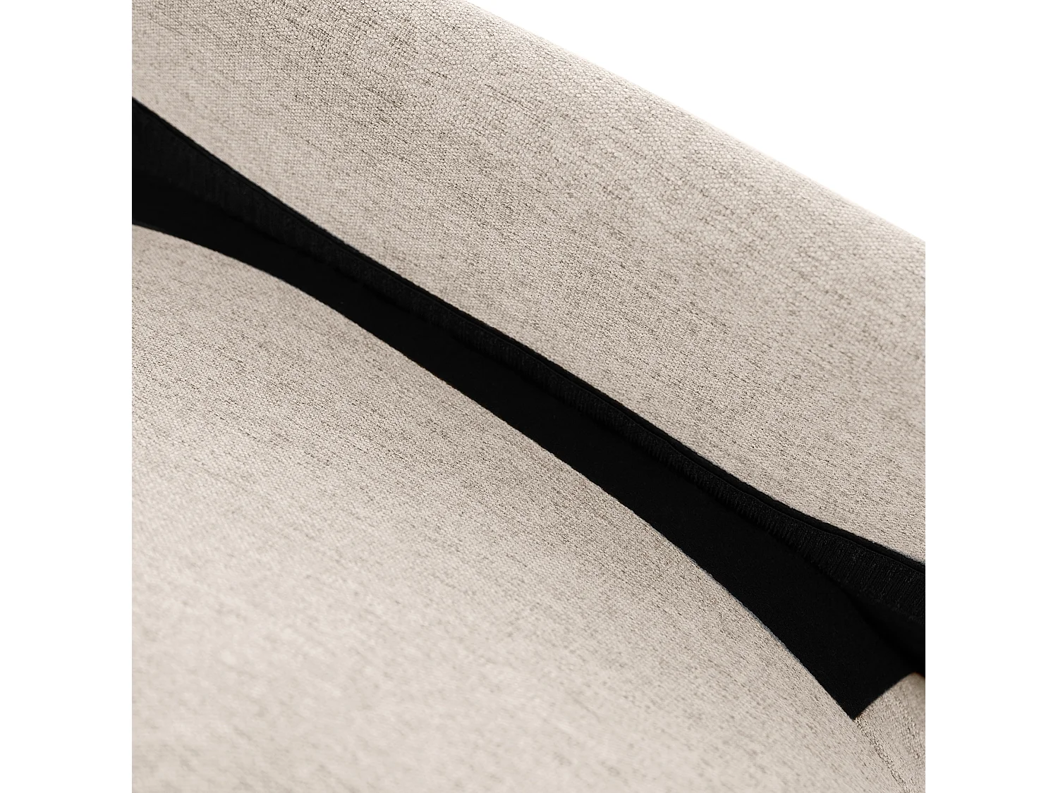 Canapé d'angle modulaire avec méridienne – 3 places, tissu en coton-lin respirant, pieds en plastique, beige (166x118x77 cm)