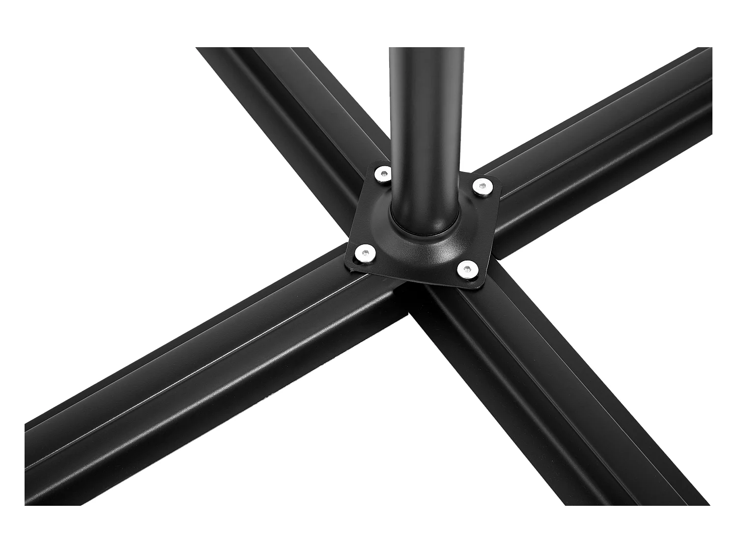 Parasol extérieur double face rectangulaire avec manivelle, structure en acier, bleu marine (4.5x4.5x3m)