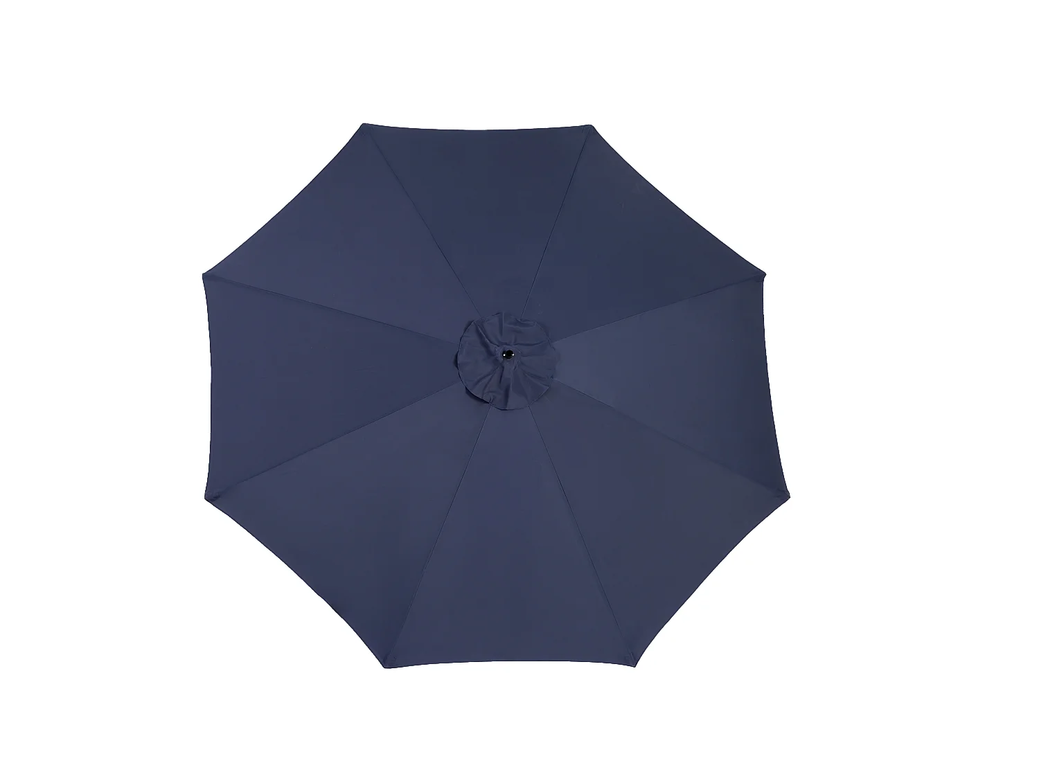 Parasol extérieur double face rectangulaire avec manivelle, structure en acier, bleu marine (4.5x4.5x3m)