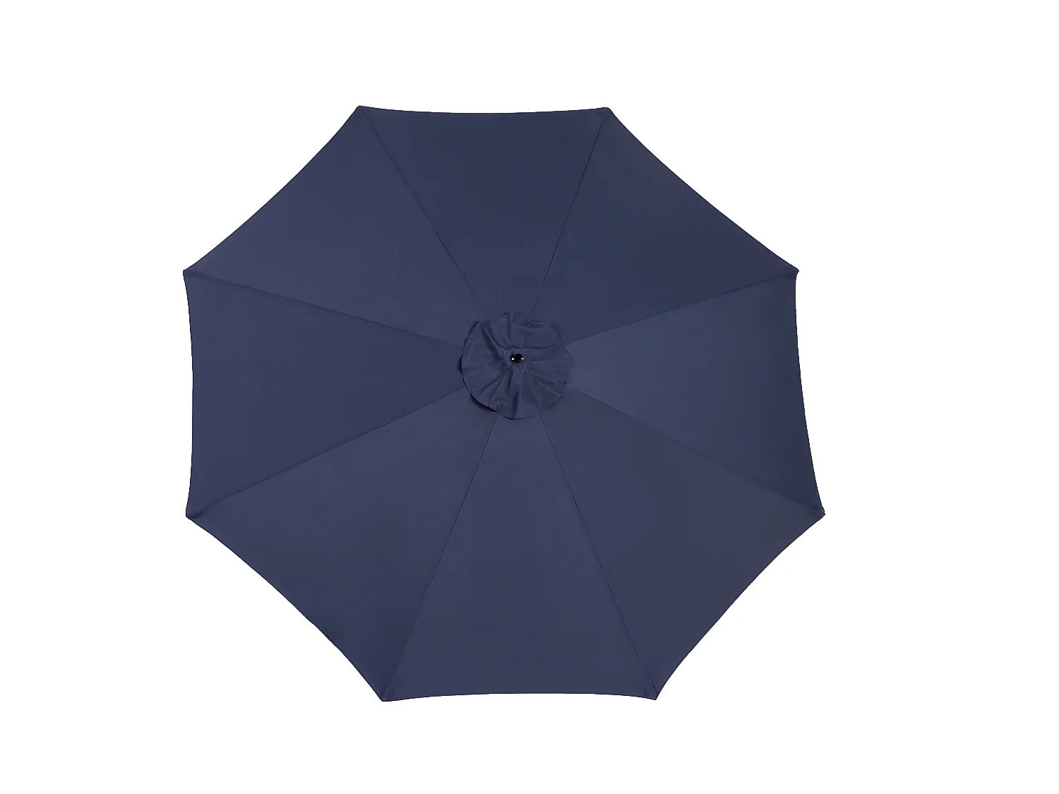 Parasol extérieur double face rectangulaire avec manivelle, structure en acier, bleu marine (4.5x4.5x3m)