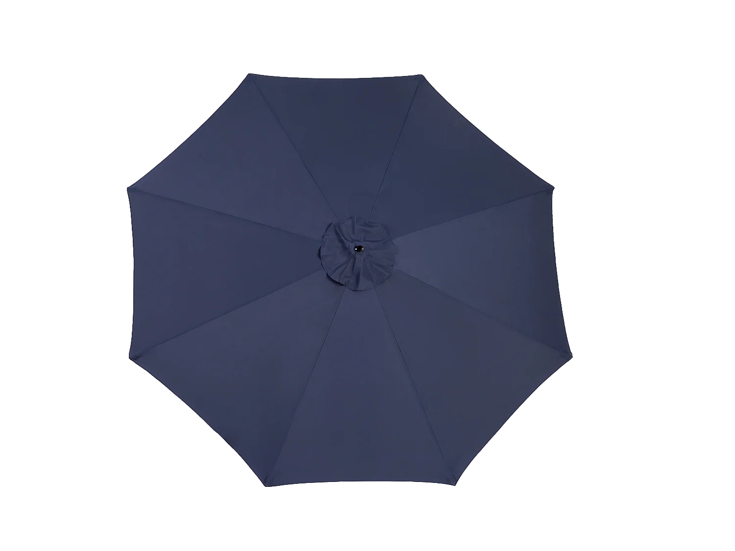 Parasol extérieur double face rectangulaire avec manivelle, structure en acier, bleu marine (4.5x4.5x3m)