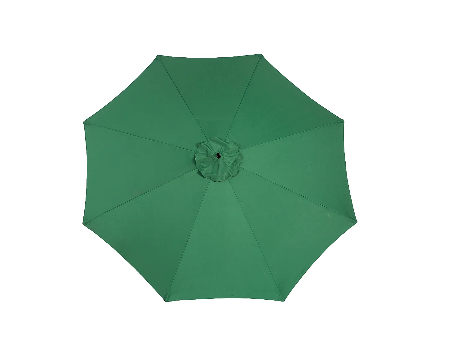 Parasol extérieur double face rectangulaire avec manivelle, structure en acier, vert foncé (4,5x4,5x3m)