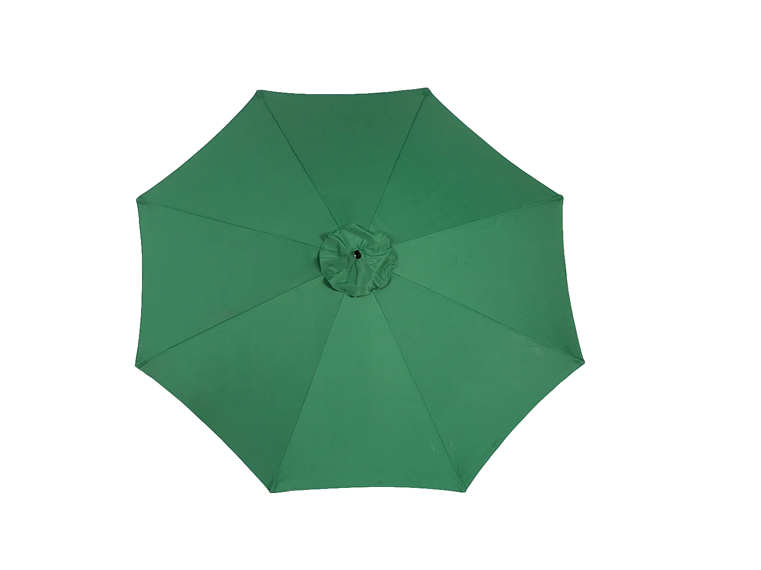 Parasol extérieur double face rectangulaire avec manivelle, structure en acier, vert foncé (4,5x4,5x3m)