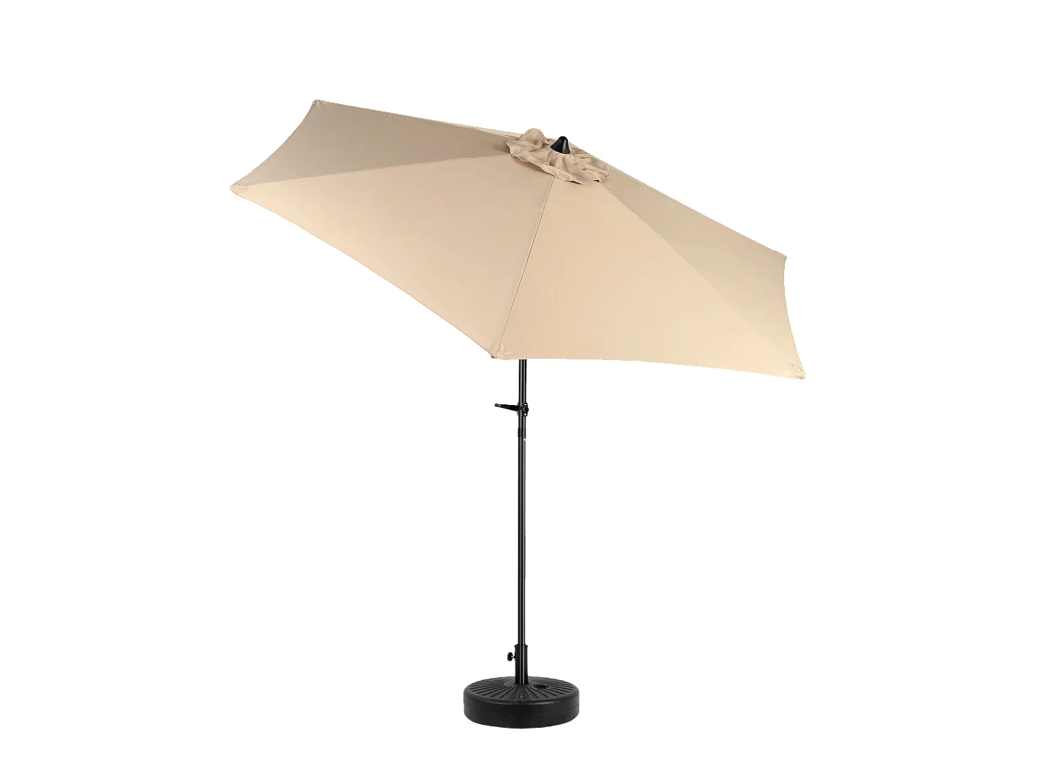 Ombrellone da esterno rettangolare bifacciale, con manovella, in acciaio, color kaki (274x213x200 cm)