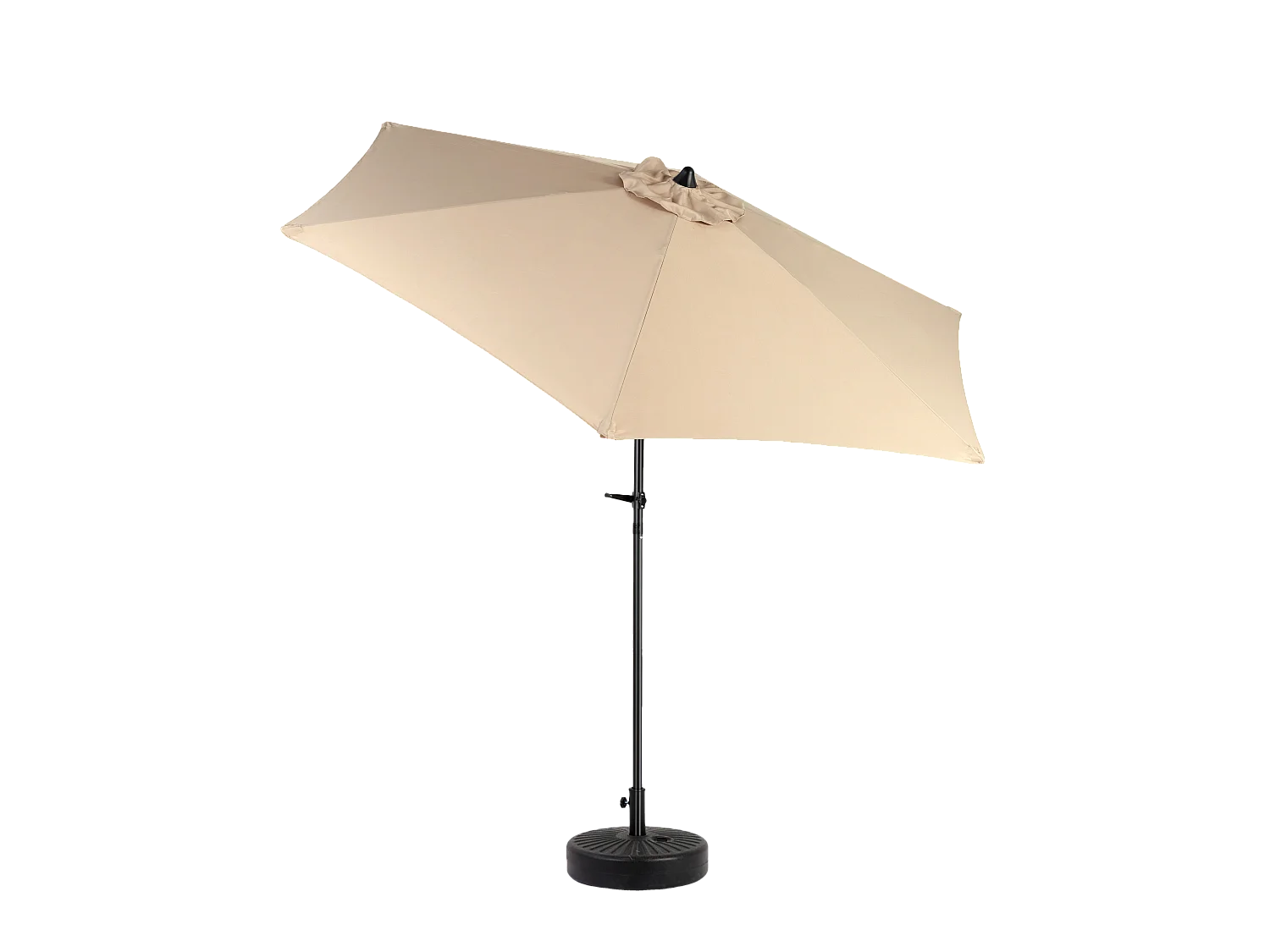 Ombrellone da esterno rettangolare bifacciale, con manovella, in acciaio, color kaki (274x213x200 cm)