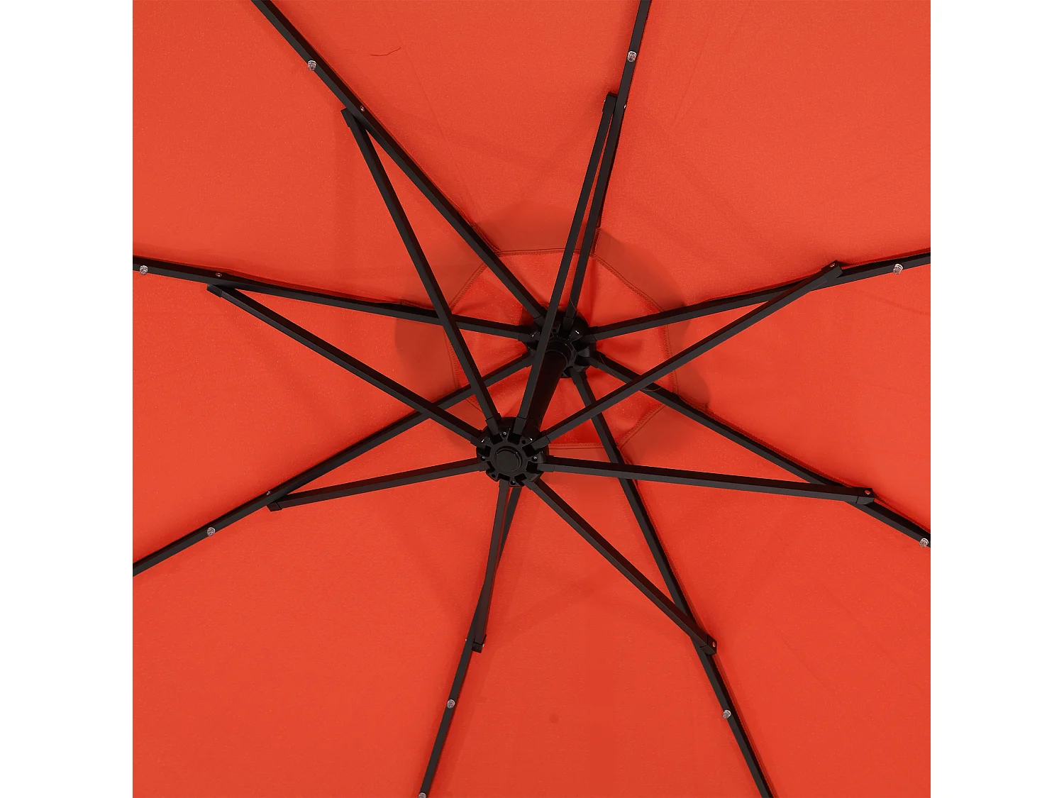 Ombrellone da esterno rettangolare bifacciale con manovella, struttura in acciaio, arancione (4,5x4,5x3m)