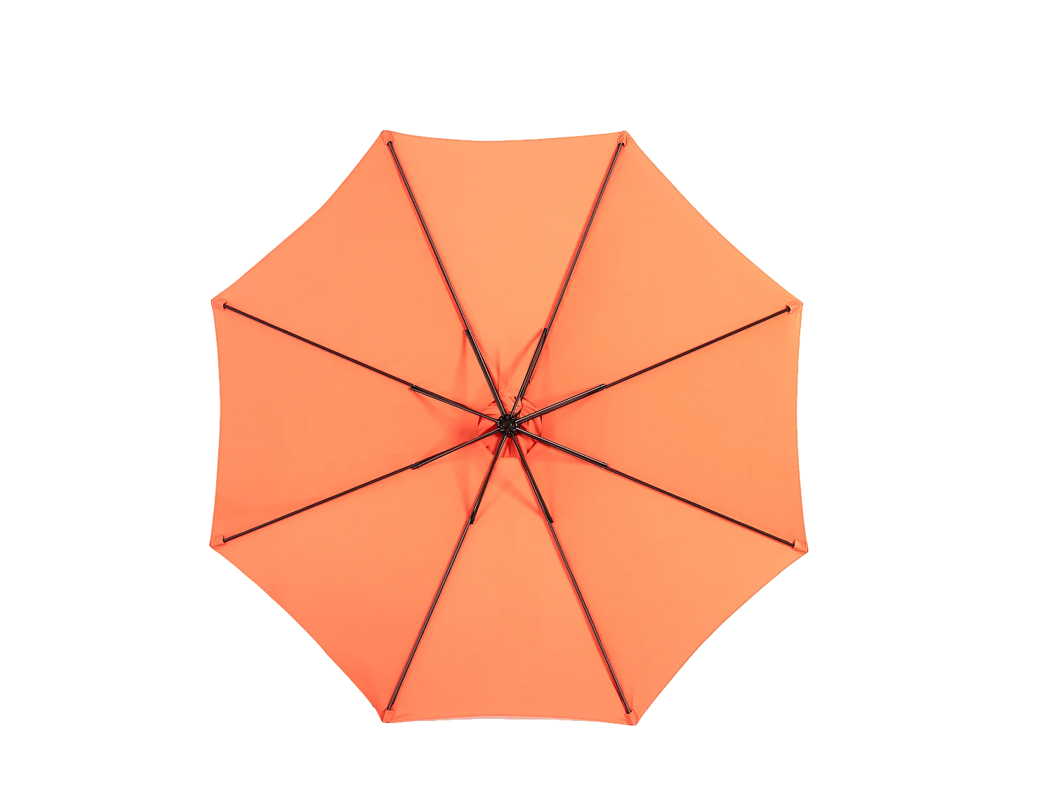 Ombrellone da esterno rettangolare bifacciale con manovella, struttura in acciaio, arancione (4,5x4,5x3m)