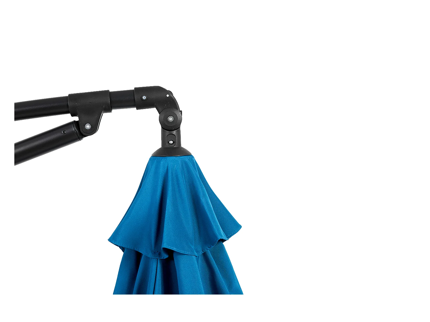 Ombrellone da esterno rettangolare bifacciale con manovella, struttura in acciaio, blu (4,5x4,5x3m)