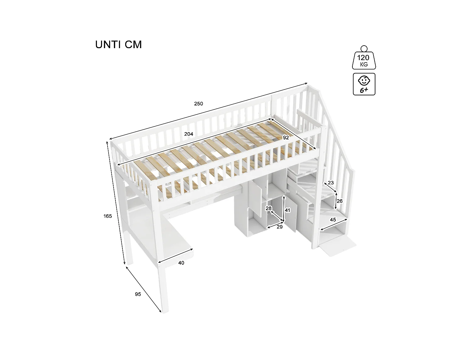 Ombrellone da esterno rettangolare bifacciale con manovella, struttura in acciaio, blu (4,5x4,5x3m)