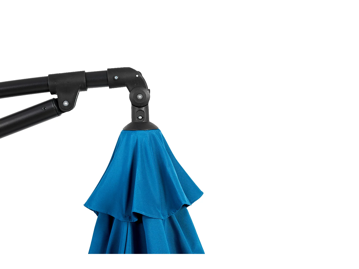 Ombrellone da esterno rettangolare bifacciale con manovella, struttura in acciaio, blu (4,5x4,5x3m)