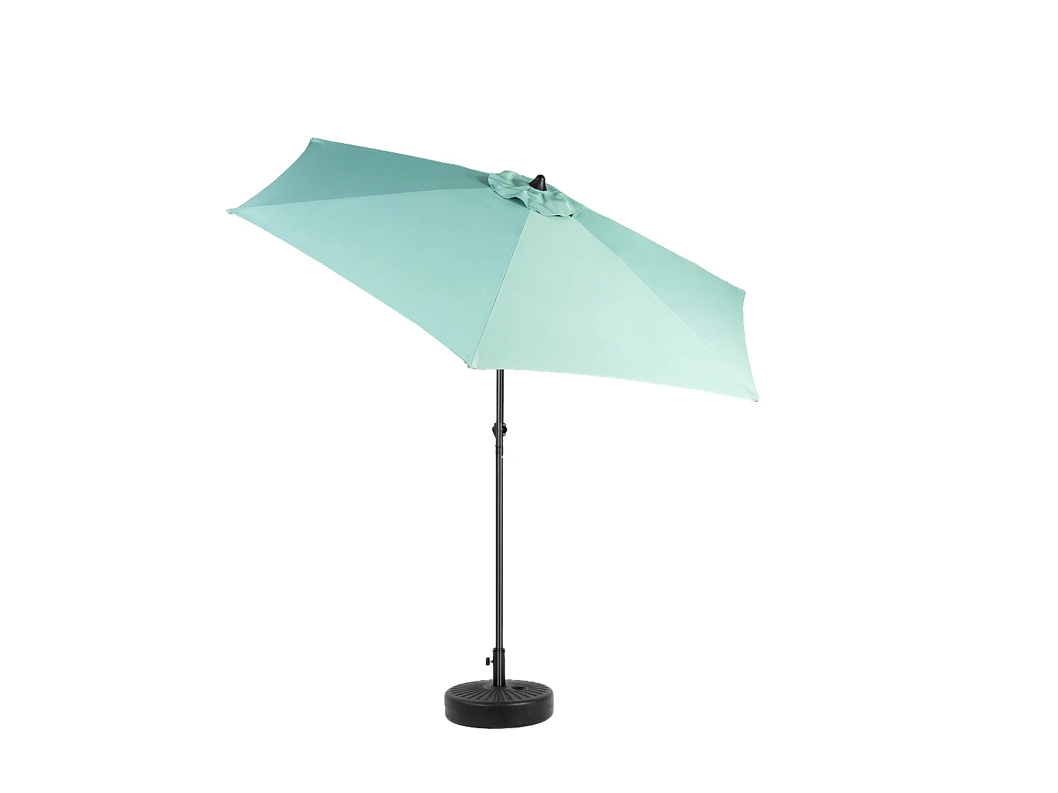 Parasol extérieur rectangulaire double face, avec manivelle, acier, vert clair (274x213x200 cm)