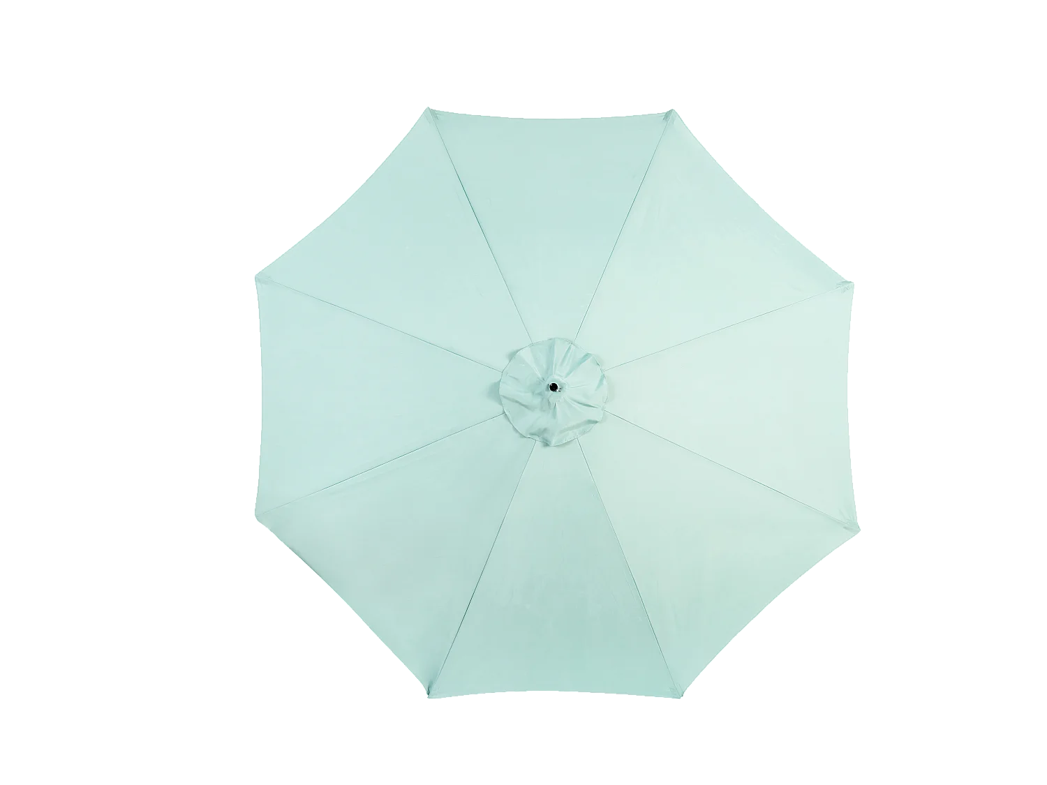 Parasol extérieur double face rectangulaire avec manivelle, structure en acier, vert clair (4.5x4.5x3m)