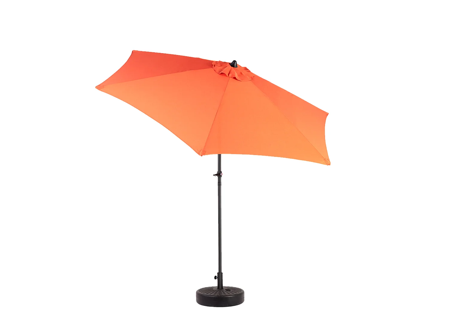 Parasol extérieur rectangulaire double face, avec manivelle, acier, orange (274x213x200 cm)
