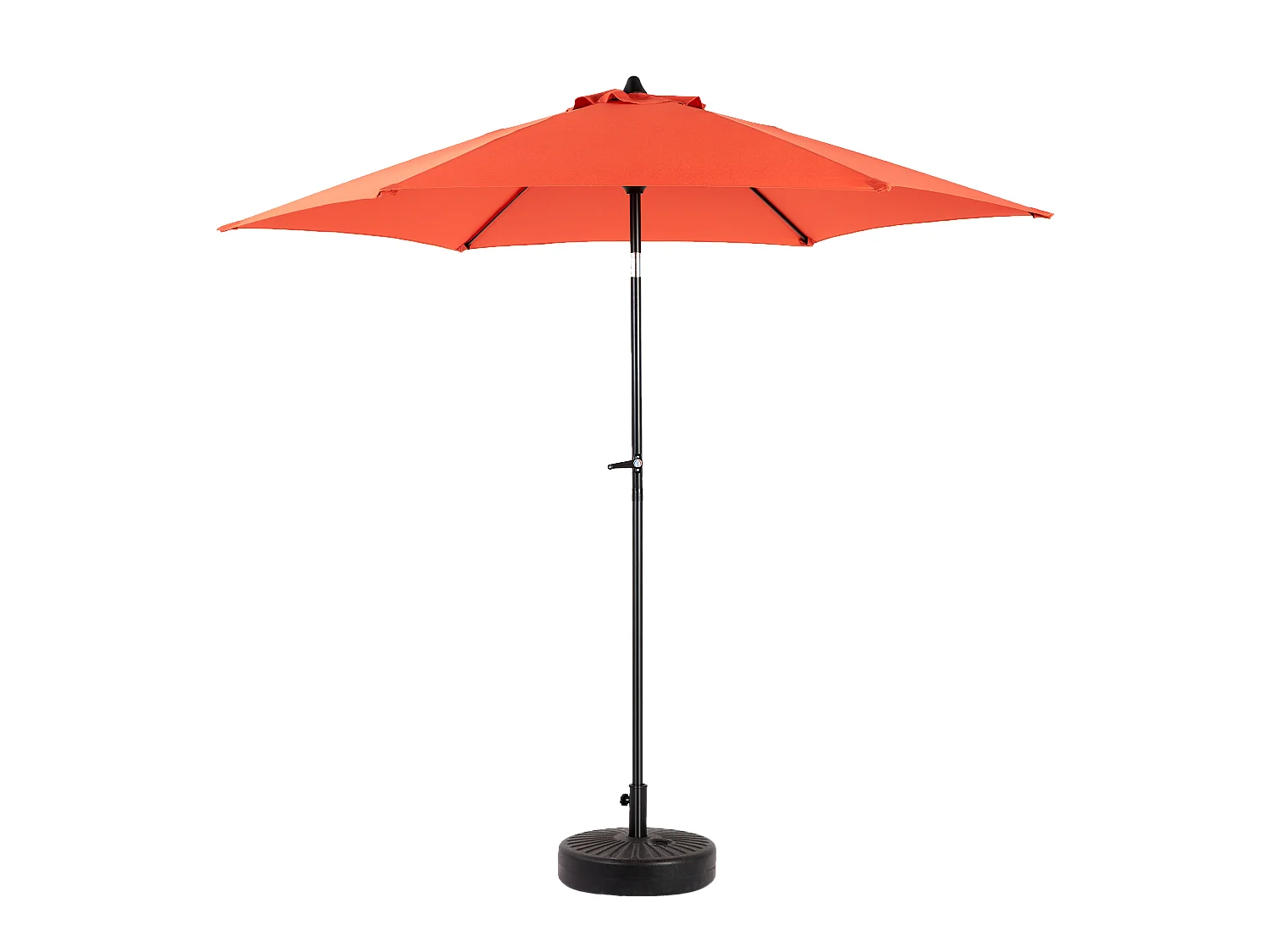 Parasol extérieur rectangulaire double face, avec manivelle, acier, orange (274x213x200 cm)
