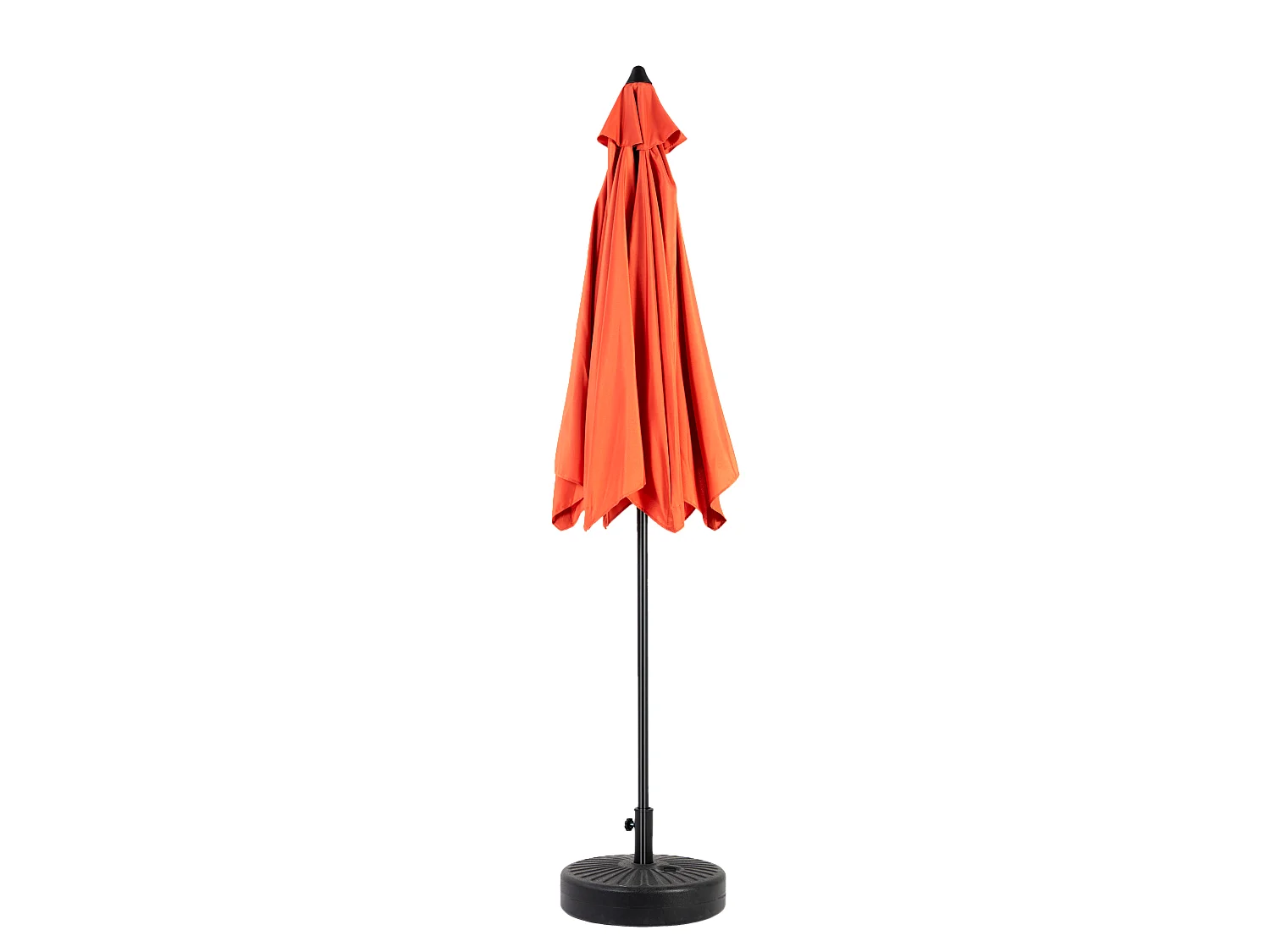 Parasol extérieur rectangulaire double face, avec manivelle, acier, orange (274x213x200 cm)
