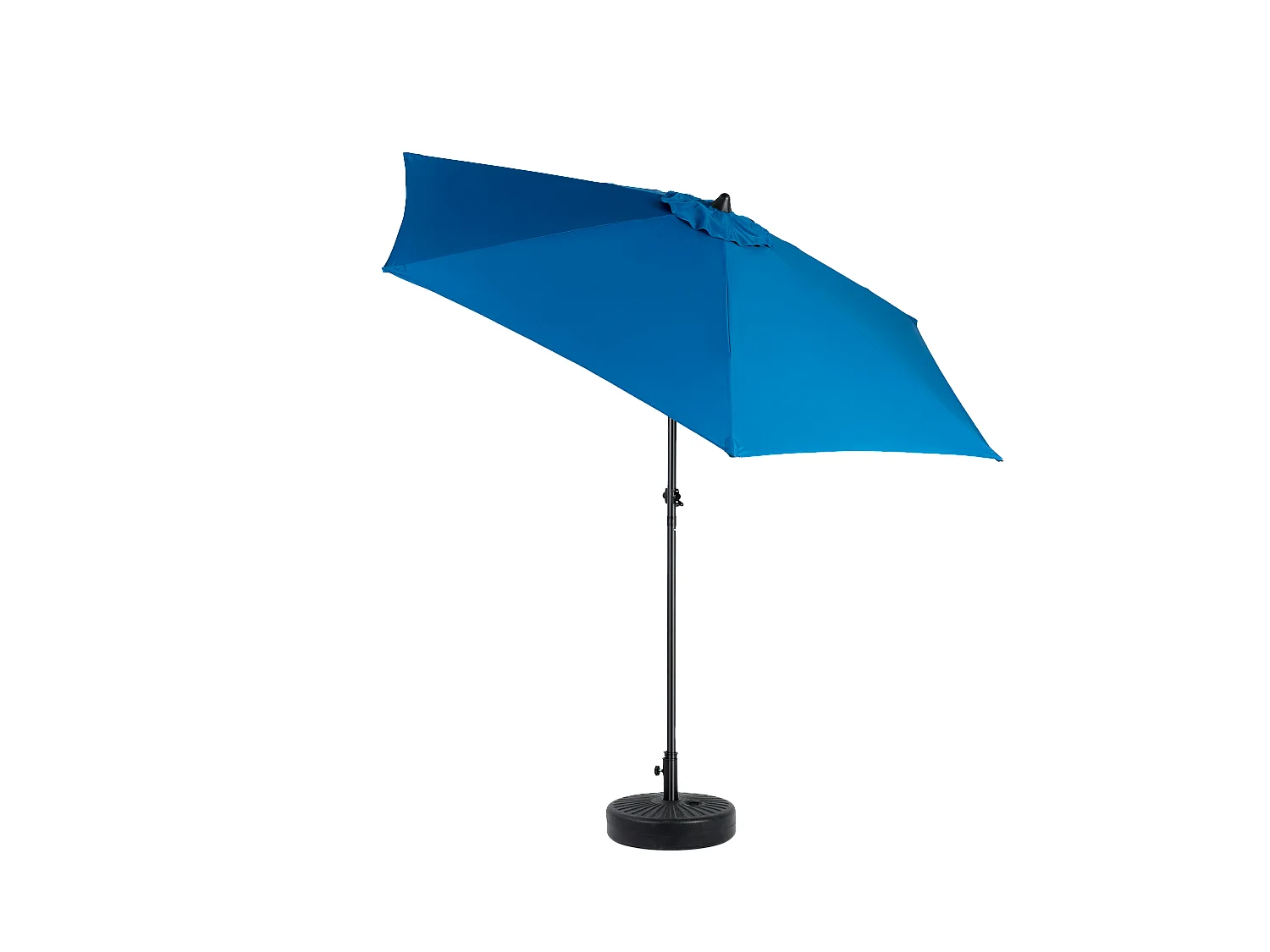 Parasol extérieur rectangulaire double face, avec manivelle, acier, bleu (274x213x200 cm)