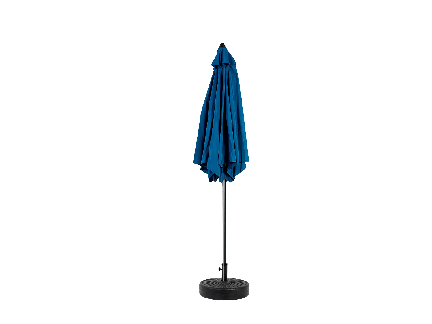 Parasol extérieur rectangulaire double face, avec manivelle, acier, bleu (274x213x200 cm)