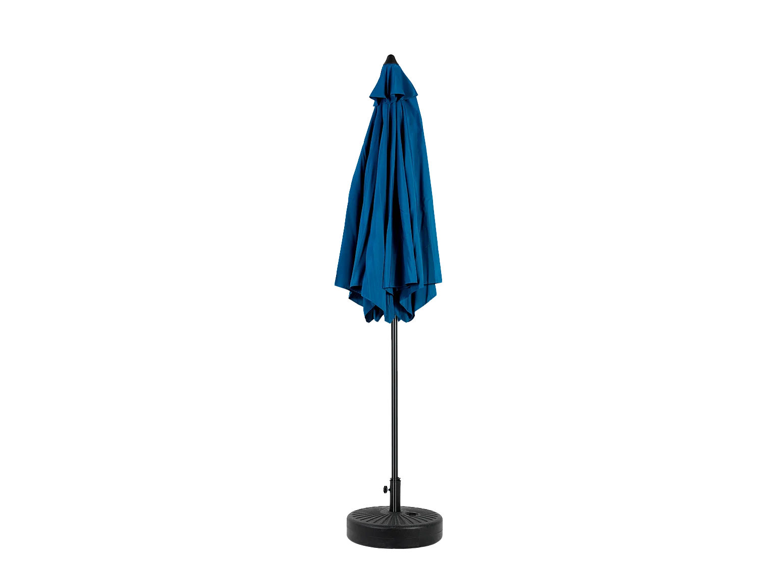 Parasol extérieur rectangulaire double face, avec manivelle, acier, bleu (274x213x200 cm)