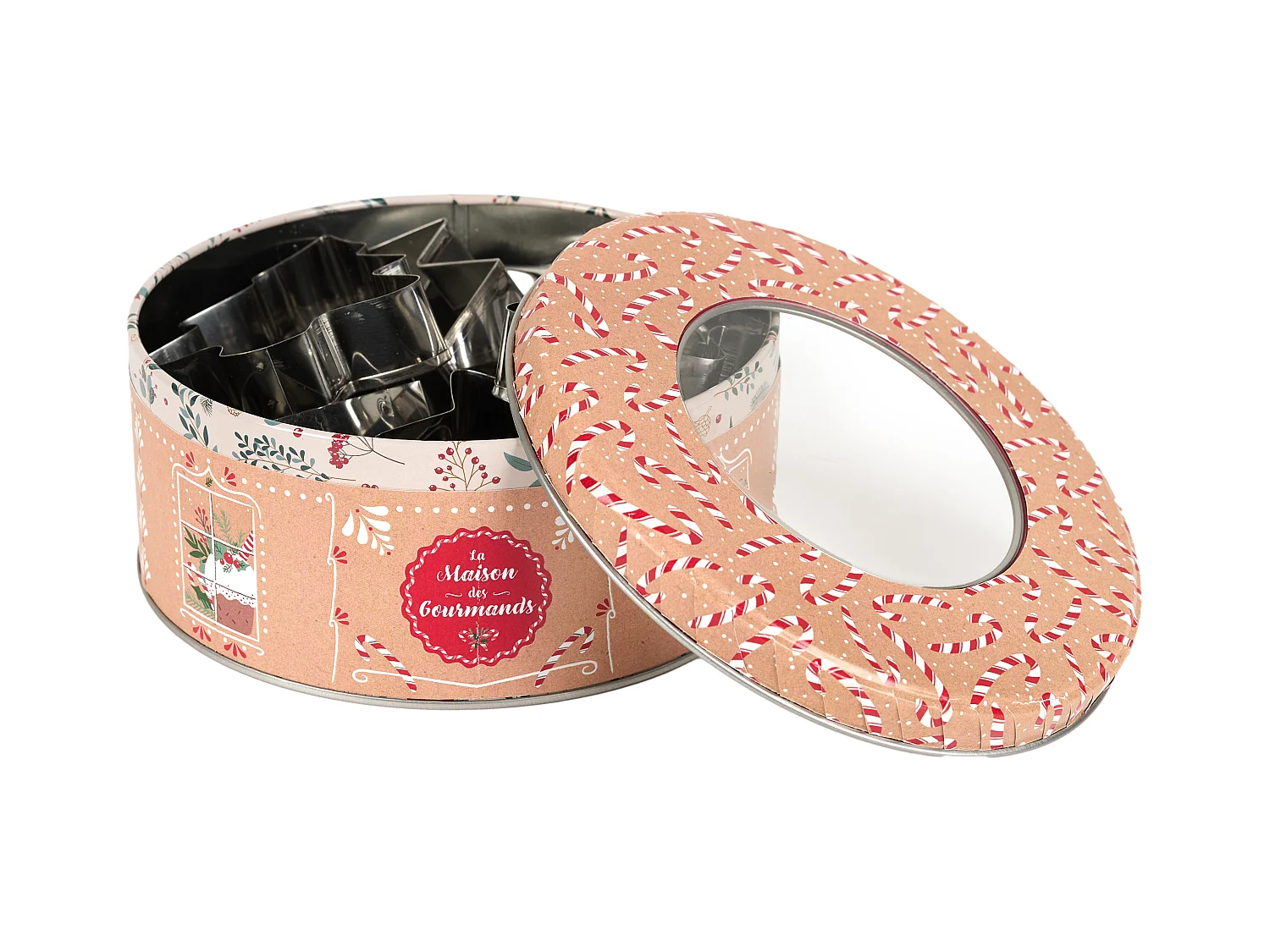 Boîte Métal Noël avec 10 Emporte-pièces Assortis