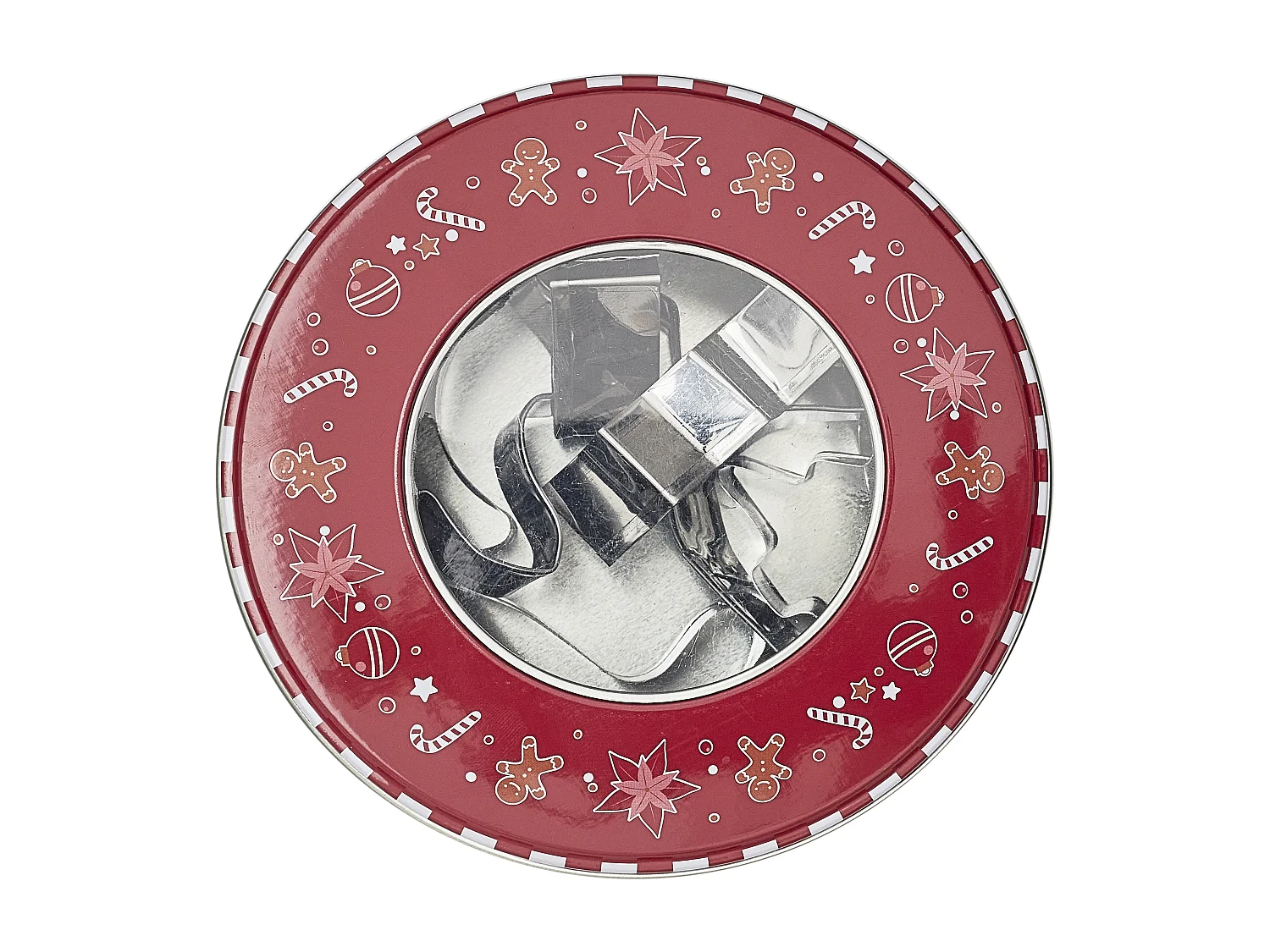 Boîte de 10 Emporte-Pièces "Noël" 13cm Rouge