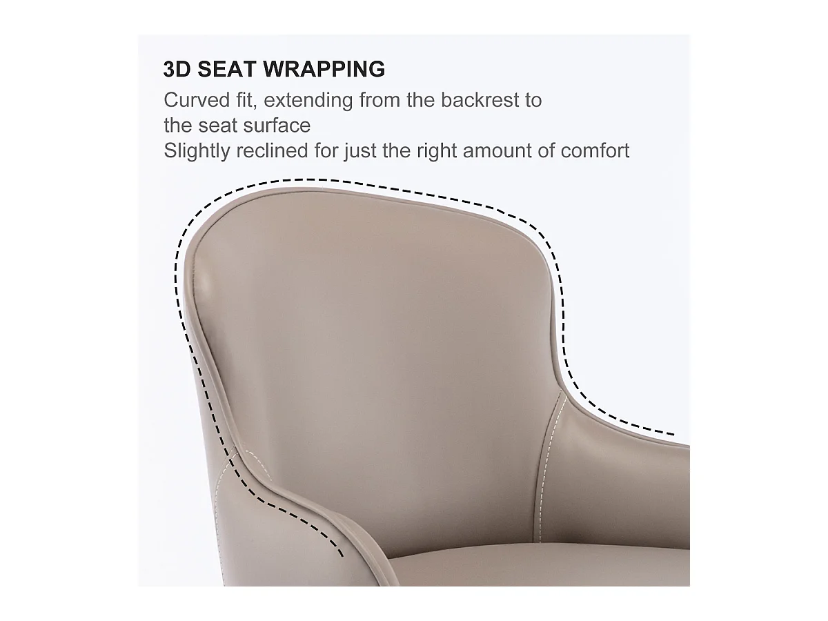 Tabouret de bar pivotant en acier inoxydable noir, cuir moderne, avec dossier, hauteur réglable (52.5x52.5x116 cm)