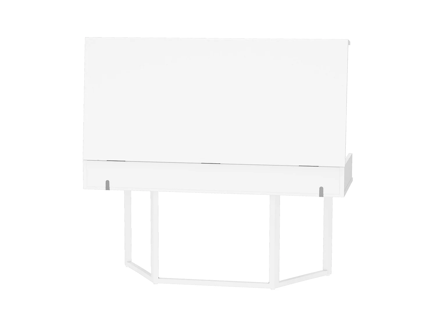 Escritorio plegable multifunción con enchufe europeo - MDF, negro y roble, con espacio de almacenamiento (120x50x76 cm)