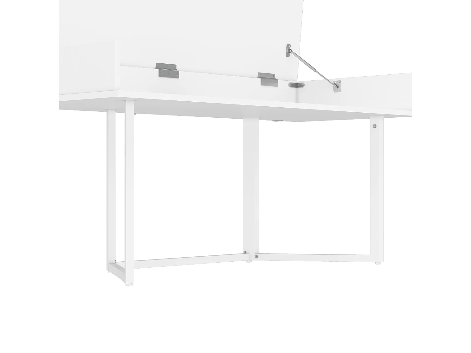 Bureau multifonction pliable avec prise européenne – MDF, noir et chêne, avec espace de rangement (120x50x76 cm)