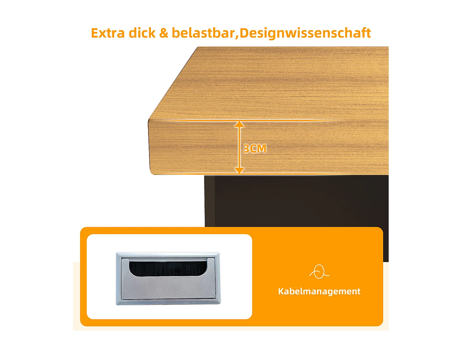 Scrivania angolare con cuccia integrata – 120x50 cm, MDF, flessibile, design a L o lineare, nero e rovere (120x50x72 cm)