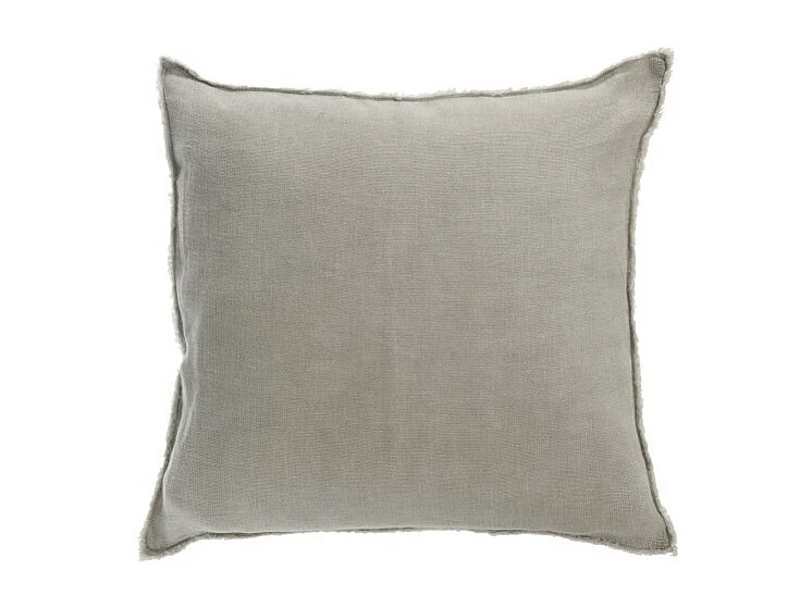Cojín decolorado lino verde 45x45 cm