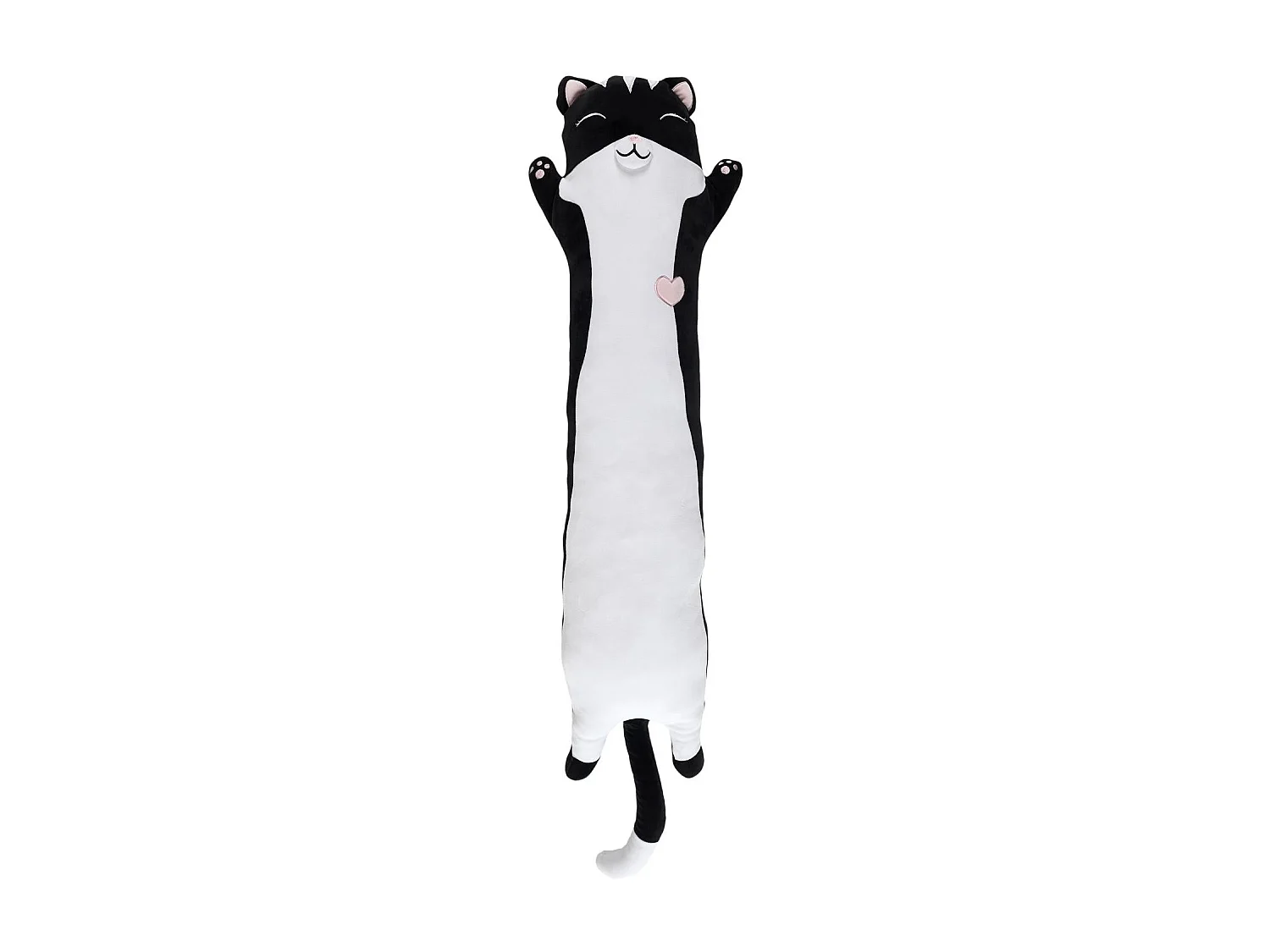 Peluche Allongee Chat Noir Noir