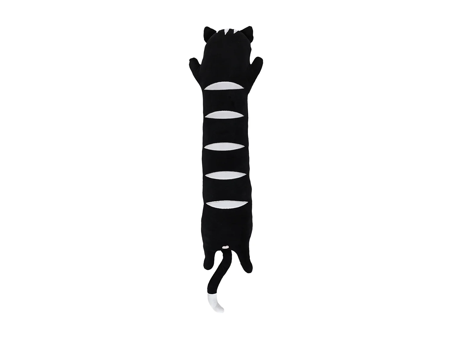 Peluche Allongee Chat Noir Noir