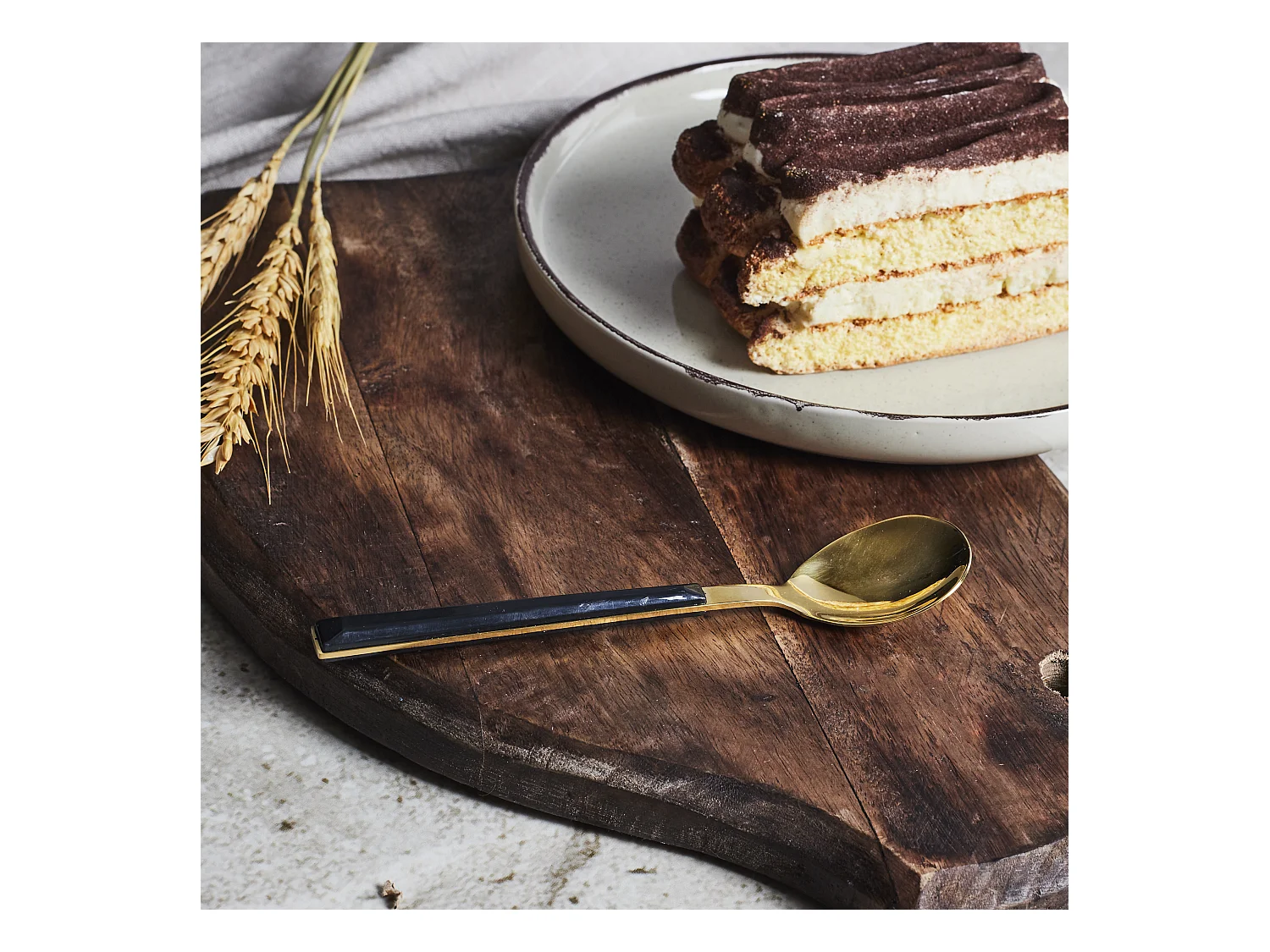 Cuillere A Dessert Noir X4 Charlotte Noir