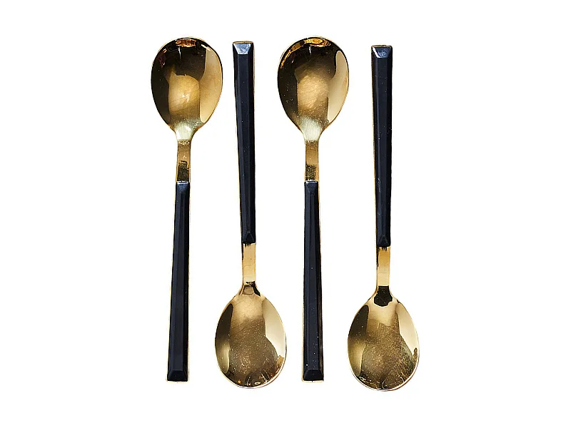 Cuillere A Dessert Noir X4 Charlotte Noir