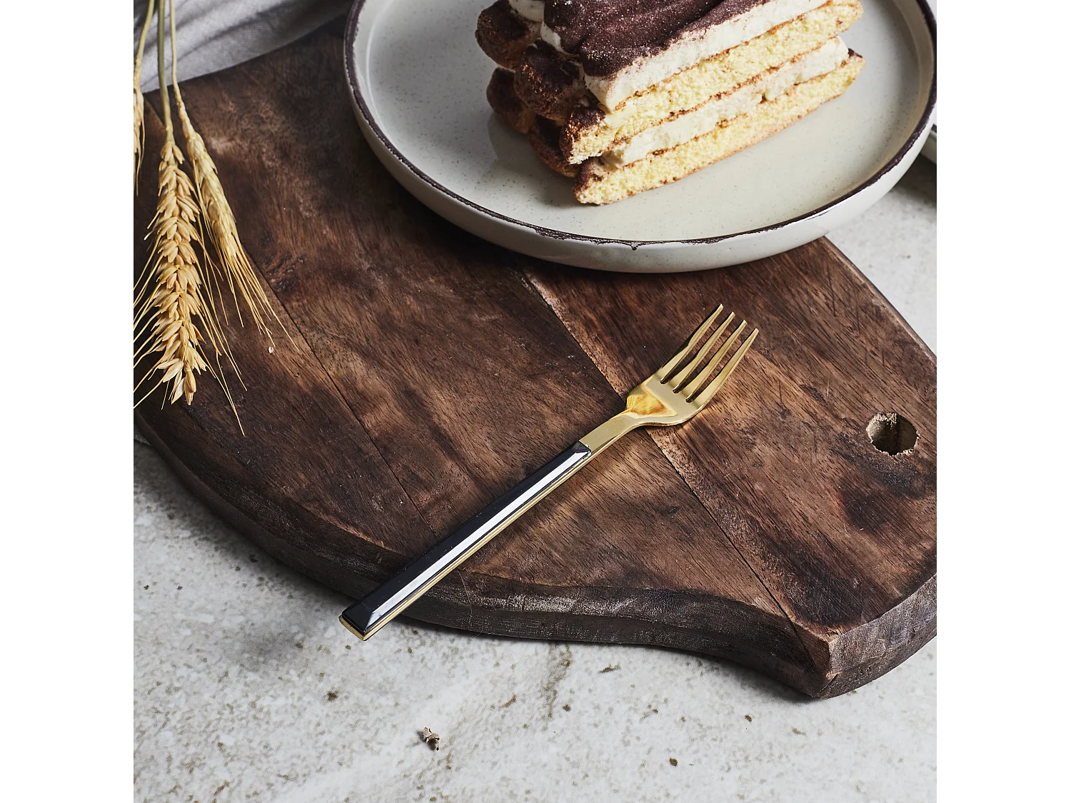 Fourchette A Dessert Noir X4 Charlotte Noir