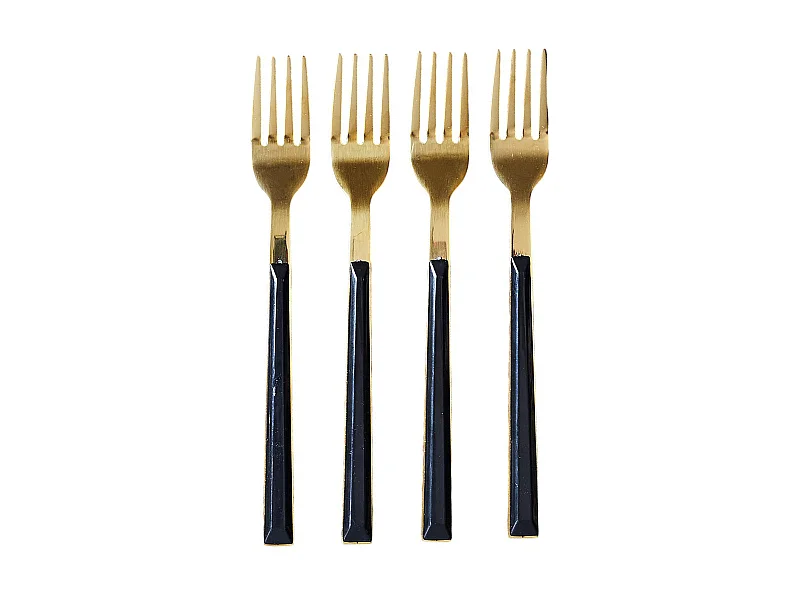 Fourchette A Dessert Noir X4 Charlotte Noir