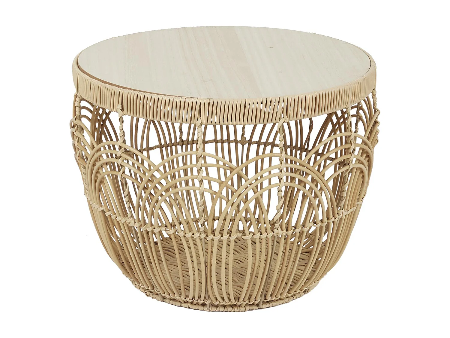 Table Gigogne X2 Java Beige, Marron