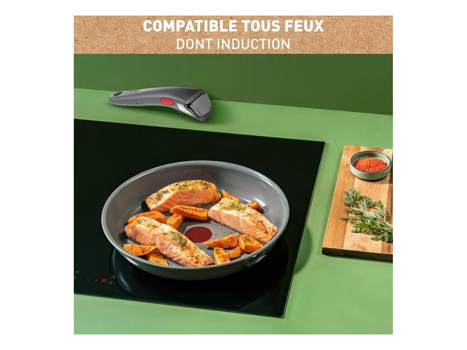 Tefal 24 cm koekenpan, inductie, antiaanbaklaag, vaatwasserbestendig