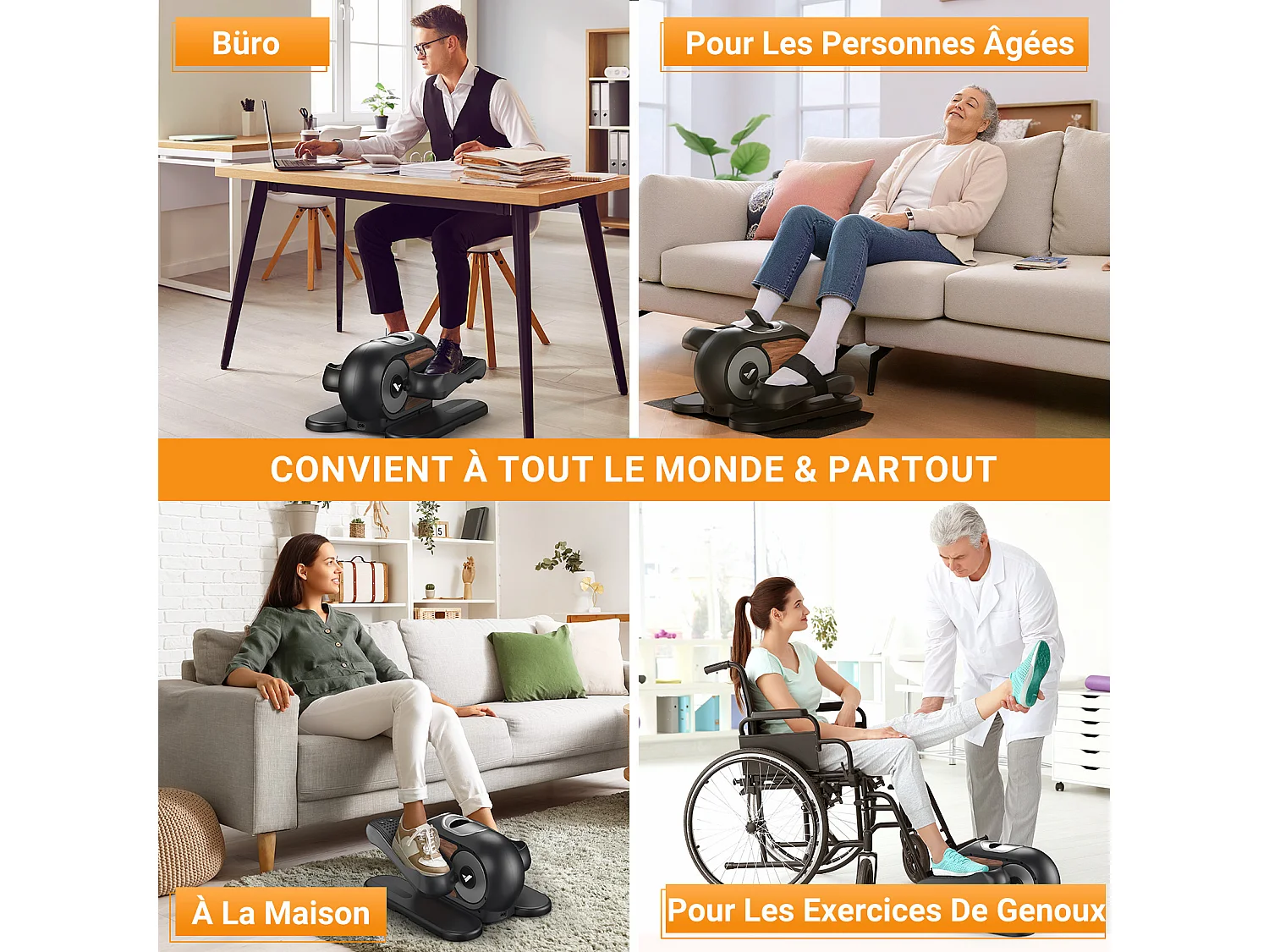 Mini Bicicleta Elíptica Eléctrica MERACH, 12 Niveles, Pantalla Táctil LCD, Control Remoto, Bandas de Resistencia, Base Antideslizante