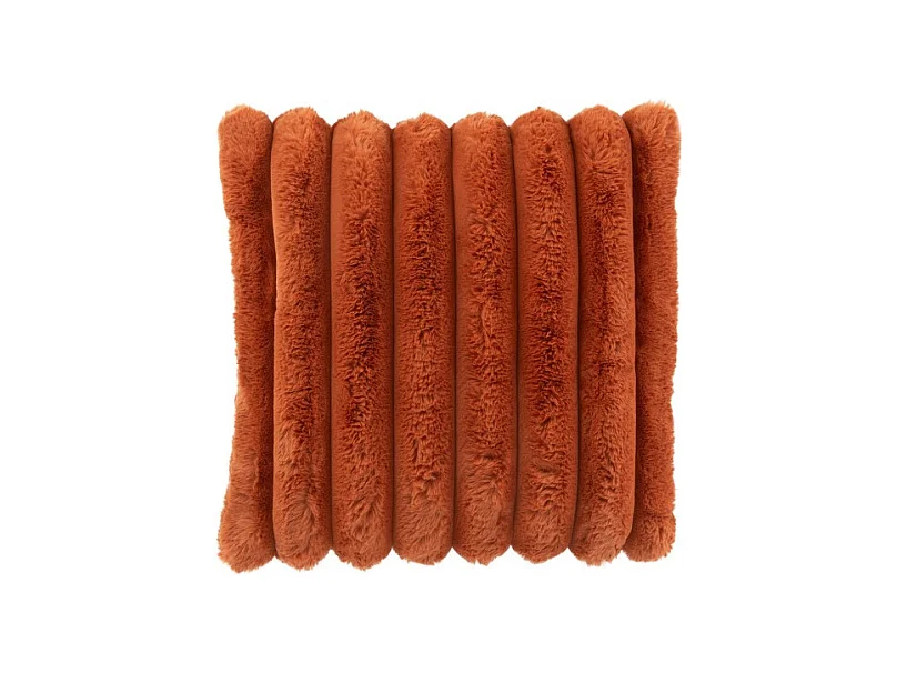 Cojín cuadrado de poliéster naranja 45x45x18 cm
