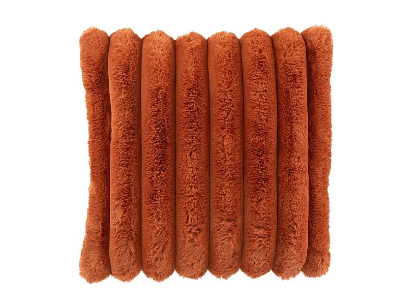 Cojín cuadrado de poliéster naranja 45x45x18 cm