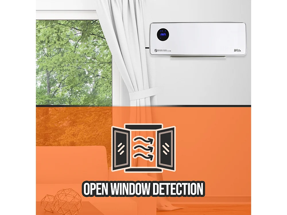 Radiateur soufflant céramique mural  oscillant 2000W - Warm Tech