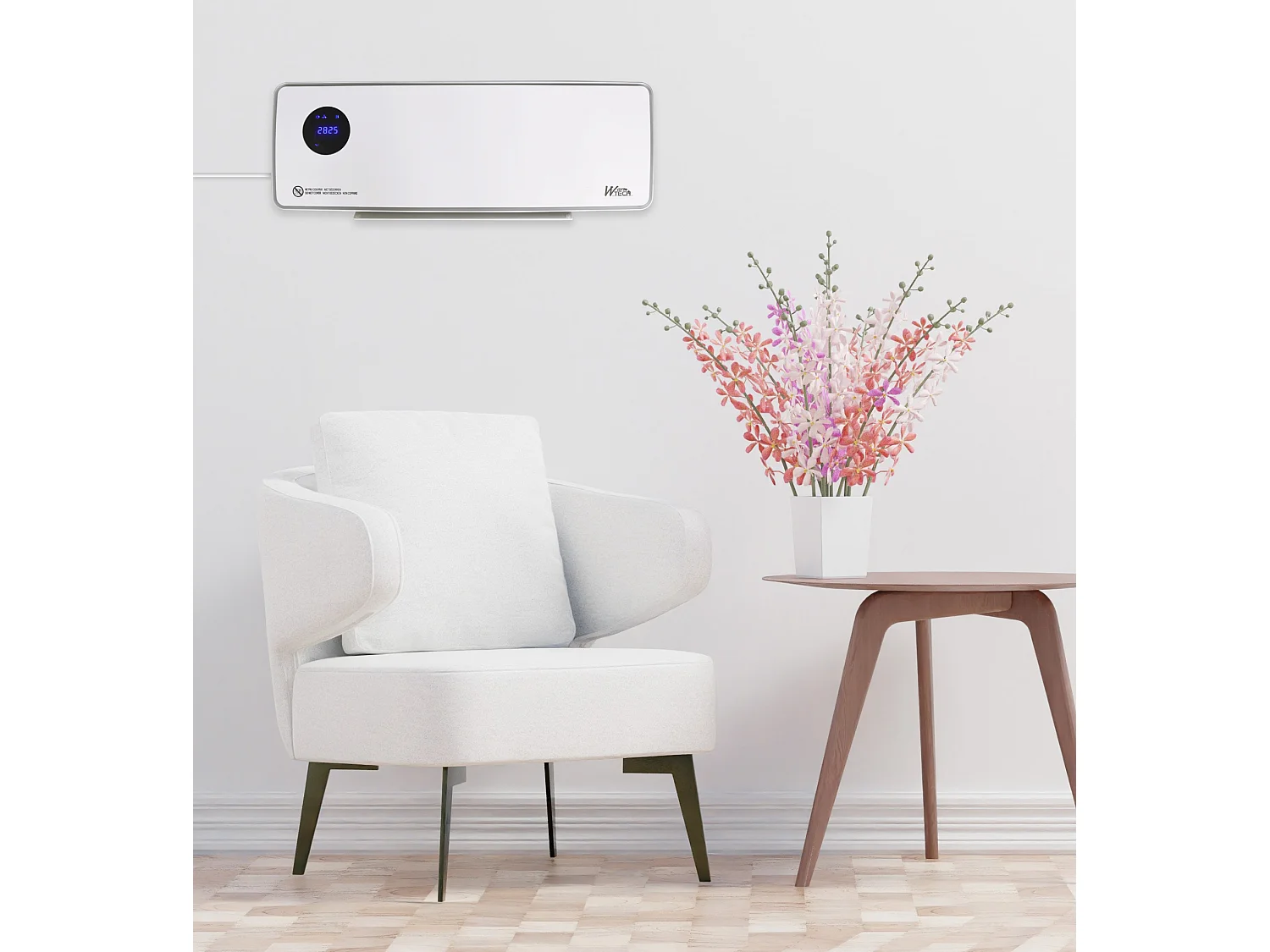 Radiateur soufflant céramique mural  oscillant 2000W - Warm Tech