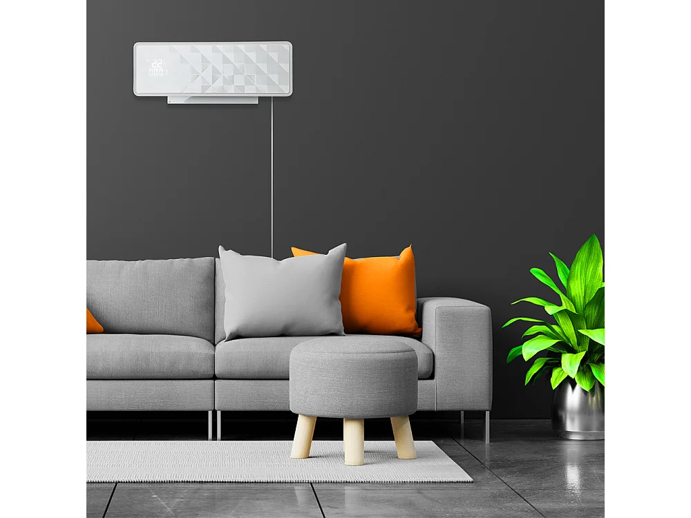 Radiateur soufflant céramique mural 2000W avec télécommande et connexion Wifi - Warm tech