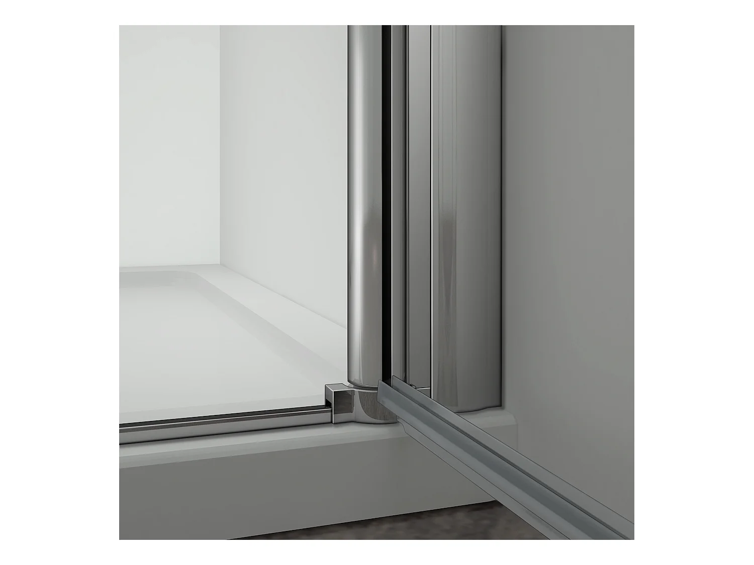 76x187cm Porta Doccia Per Nicchia Apertura Battente In Vetro 6 mm Temperato Trasparente Anticalcare Telaio Cromo Lucido