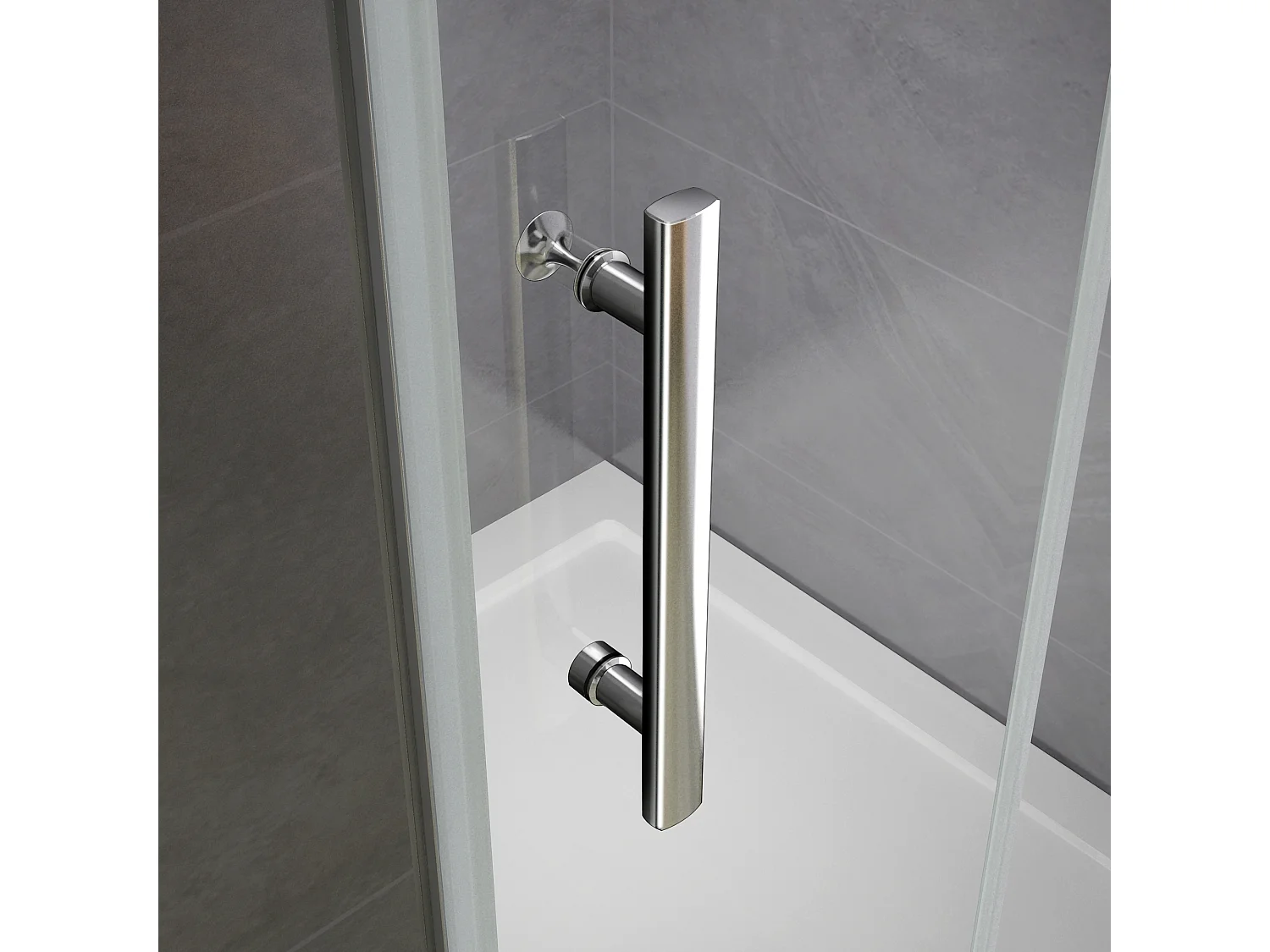 80x187cm Porta Doccia Per Nicchia Apertura Battente In Vetro 6 mm Temperato Trasparente Anticalcare Telaio Cromo Lucido